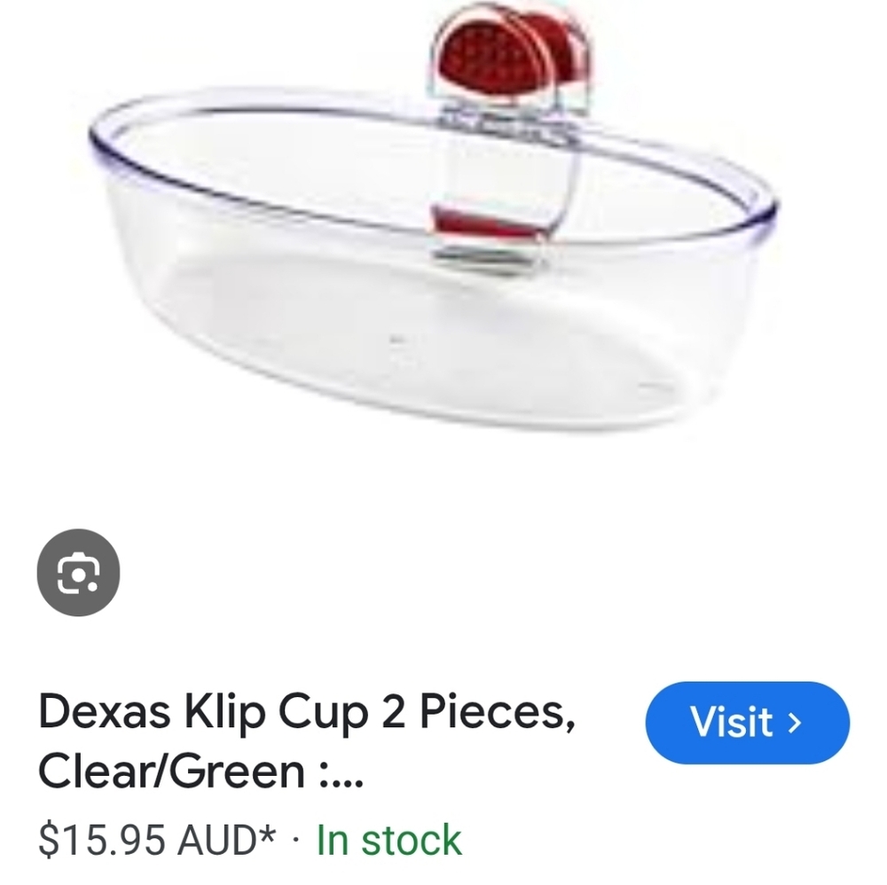 Clear Klip Kup with Red Accent -